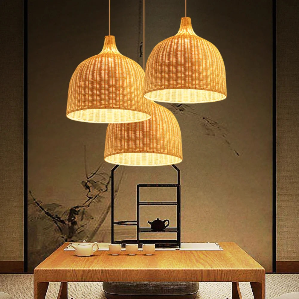 Wang Bamboo Weaved Hanging Light