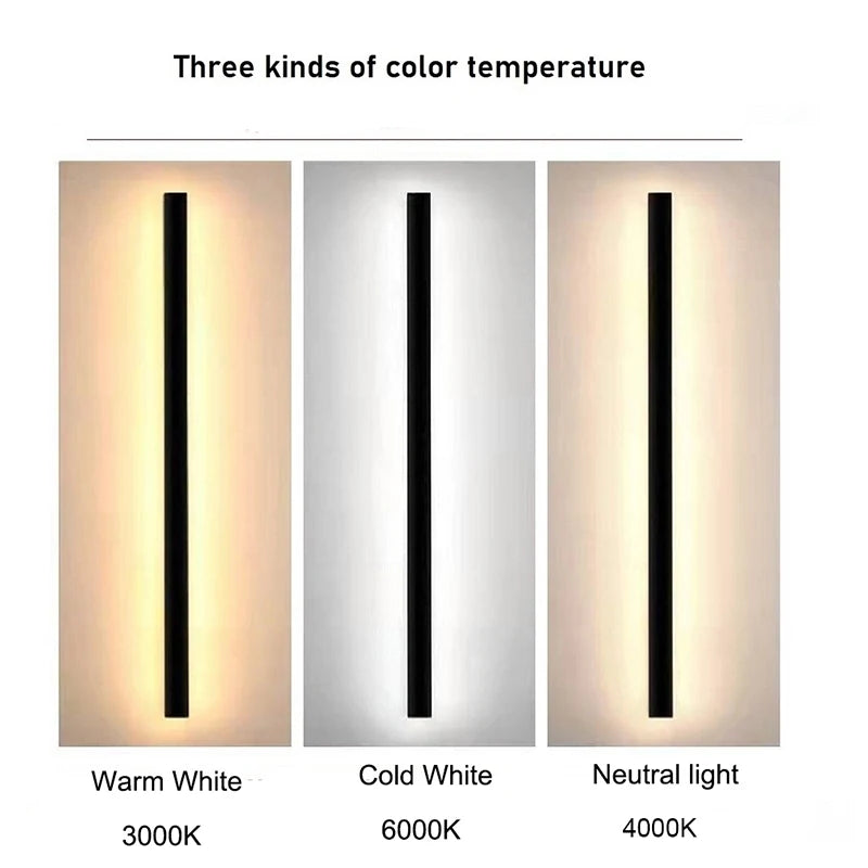Linear Outdoor LED Modern Wall Light