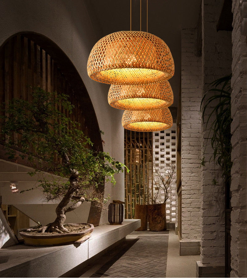 Wang Bamboo Weaved Hanging Light
