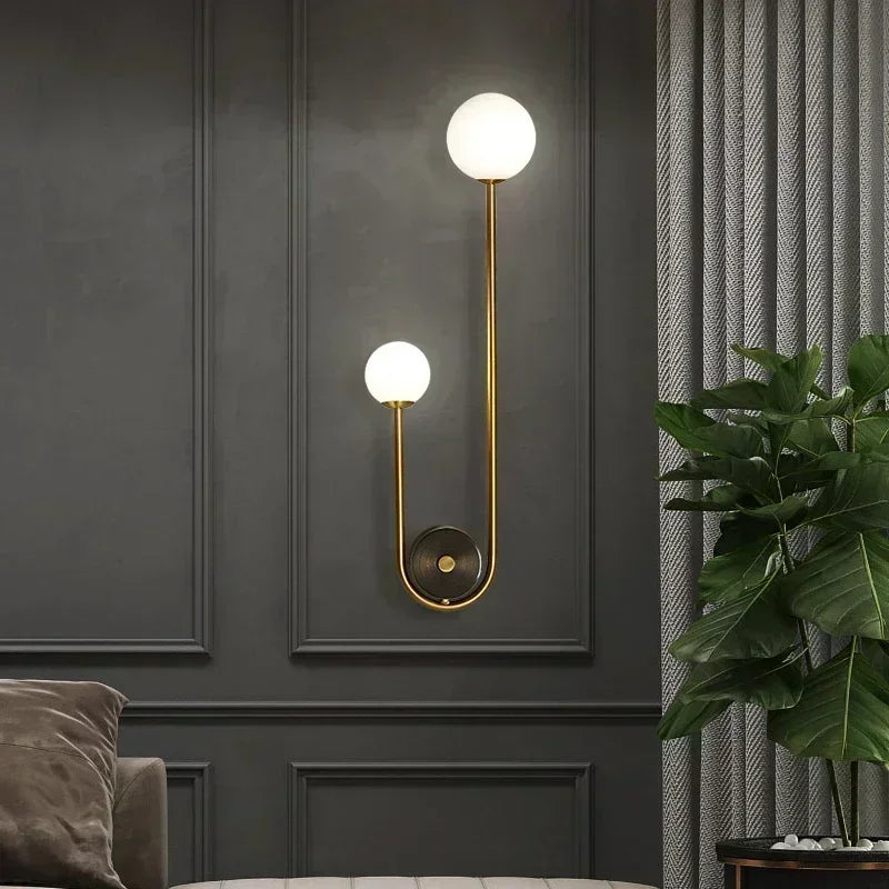 Glass Ball Wall Sconce