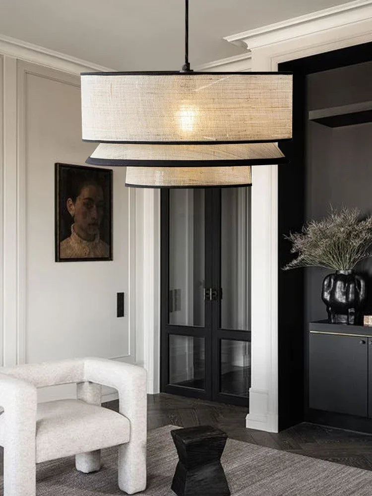 Hand Knited Fabric Pendant Chandelier