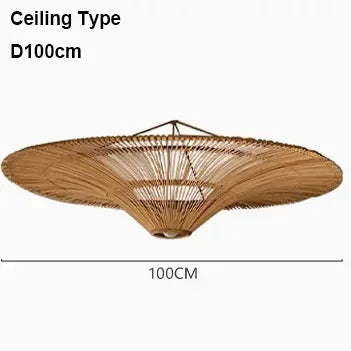 Ming Rattan Ceiling Light