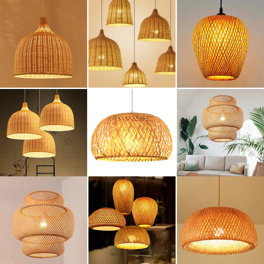 Wang Bamboo Weaved Hanging Light