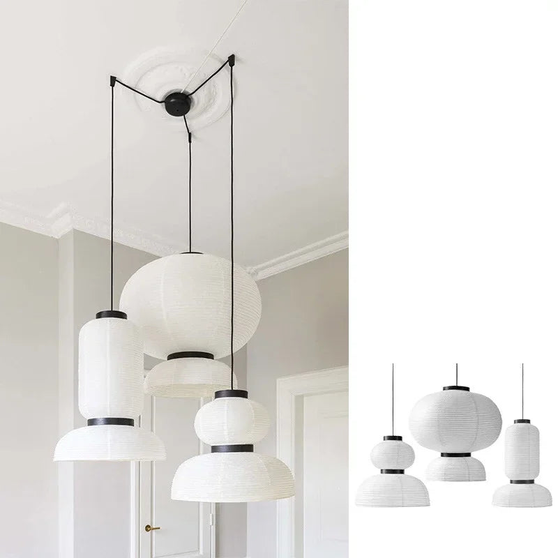 Lustre Rice Paper Chandelier