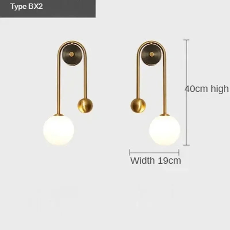 Glass Ball Wall Sconce