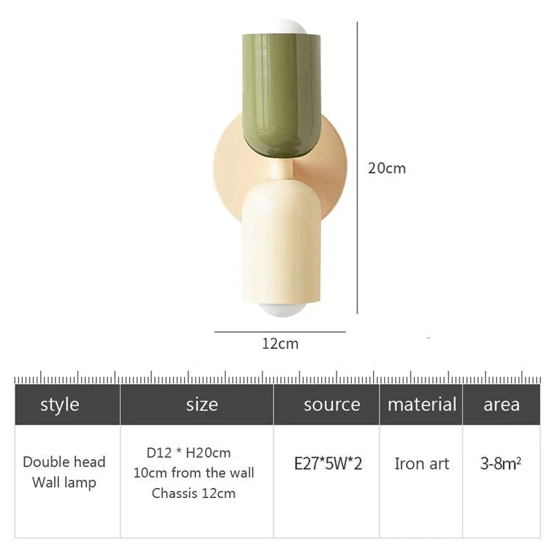 Minimalist Double Head Wall Light