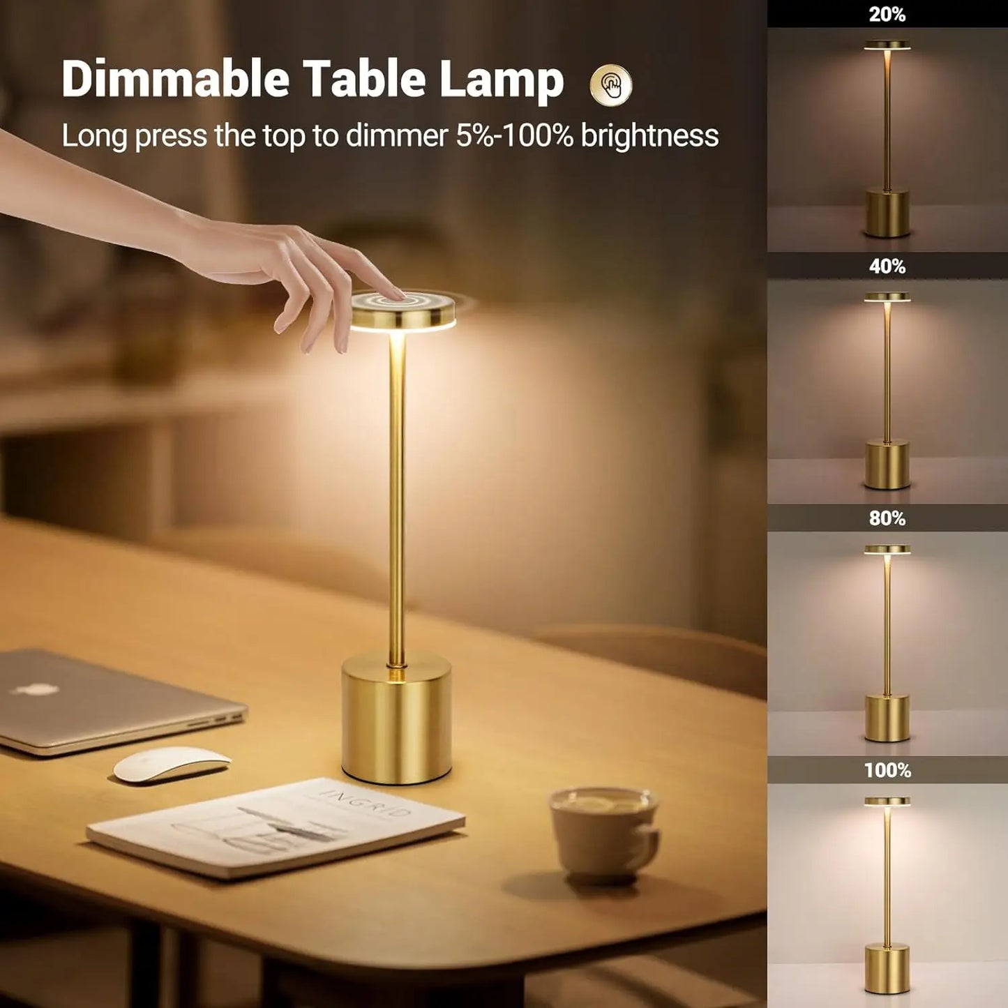 Creative Ambient Metal Table Lamp Light for Home
