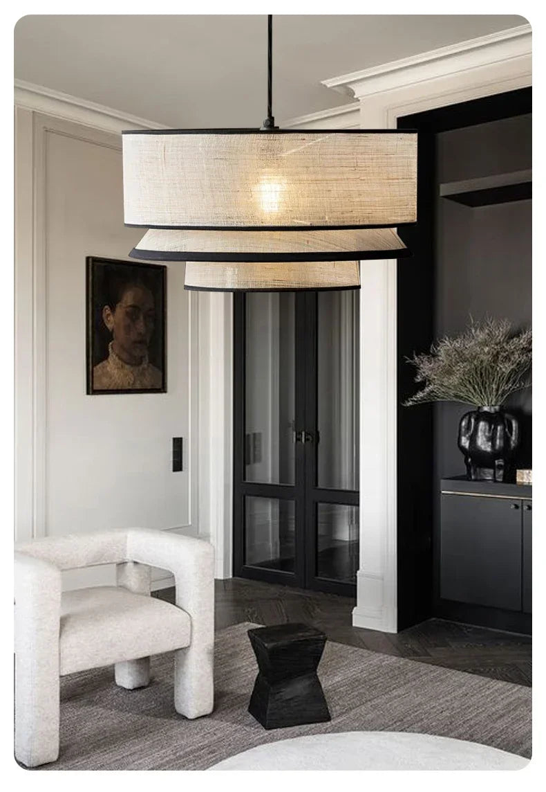Hand Knited Fabric Pendant Chandelier
