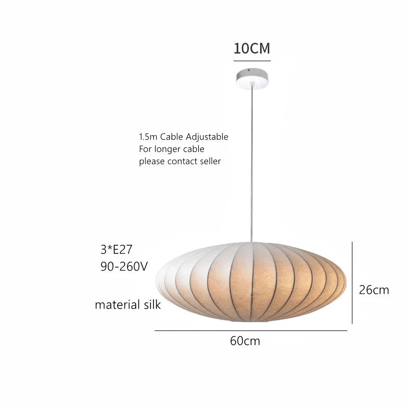 Maren Silk Lantern Pendant Light