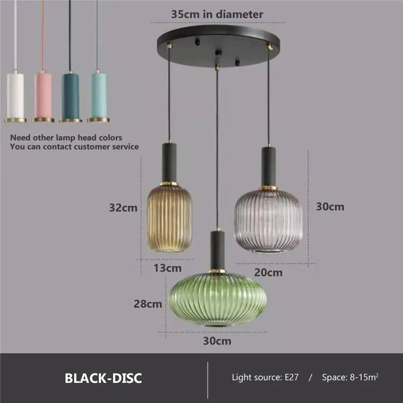 Creative Retro Glass Pendant Lights