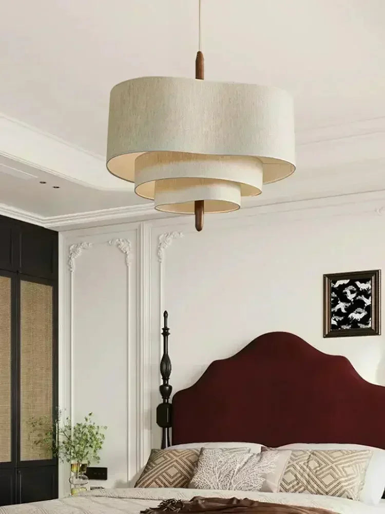 Japanese Inspired Cloth Pendant Light
