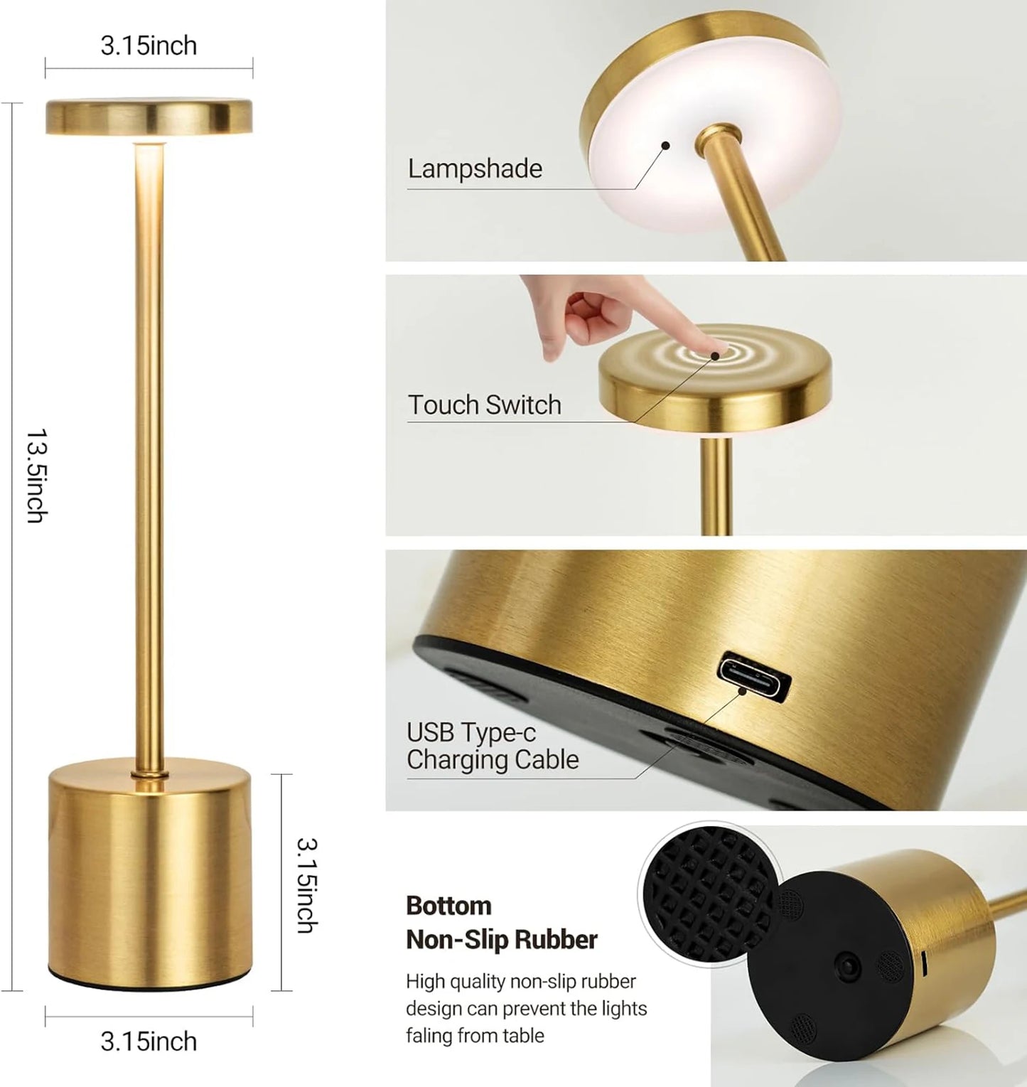 Creative Ambient Metal Table Lamp Light for Home