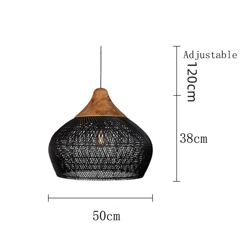Yin Rattan Pendant Light