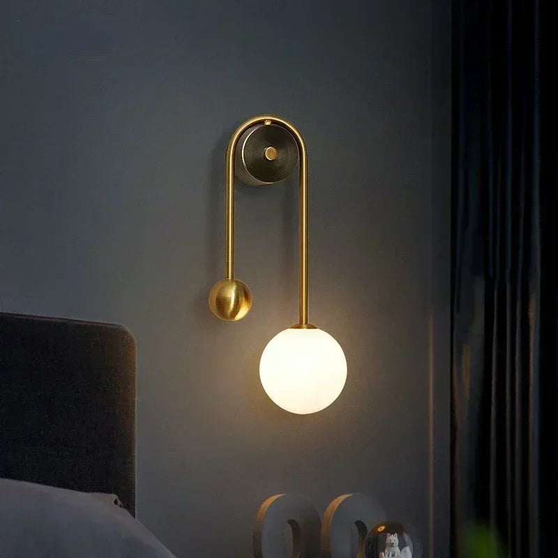 Glass Ball Wall Sconce