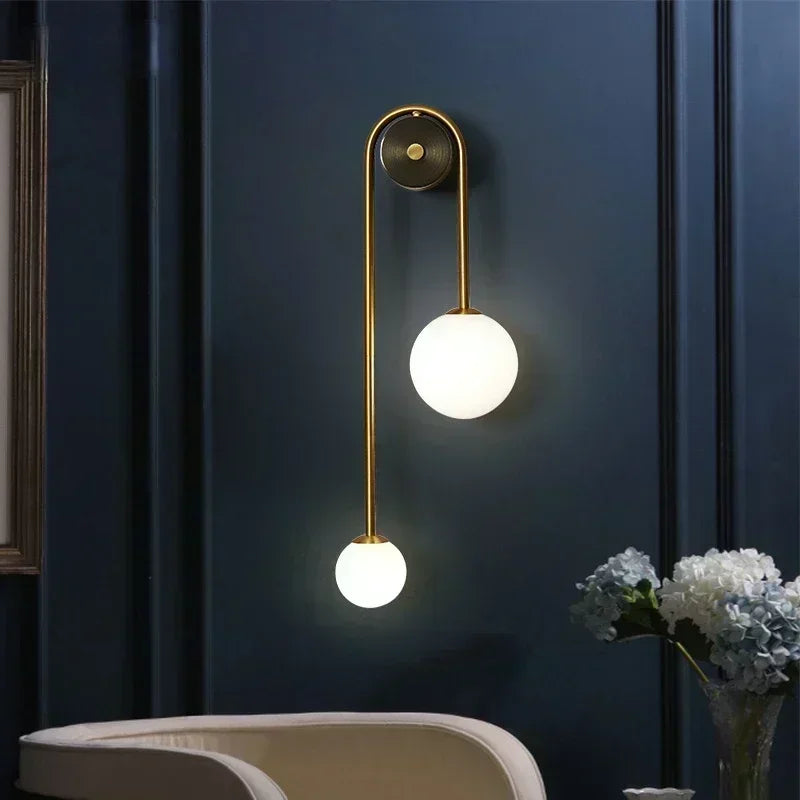 Glass Ball Wall Sconce